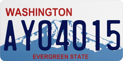 WA license plate AYO4015