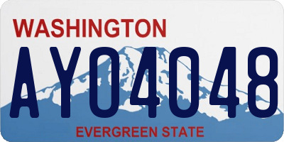 WA license plate AYO4048