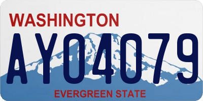 WA license plate AYO4079