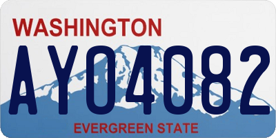 WA license plate AYO4082