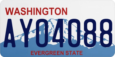 WA license plate AYO4088