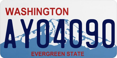 WA license plate AYO4090