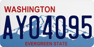 WA license plate AYO4095