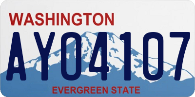 WA license plate AYO4107