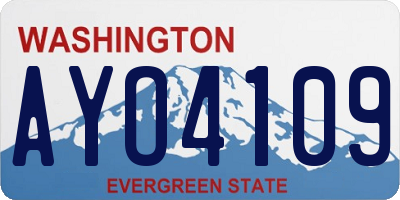 WA license plate AYO4109