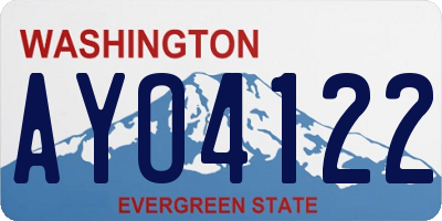 WA license plate AYO4122