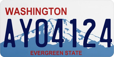 WA license plate AYO4124