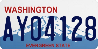 WA license plate AYO4128