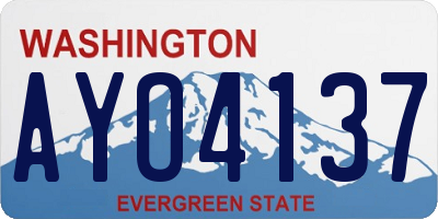 WA license plate AYO4137