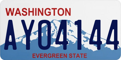WA license plate AYO4144