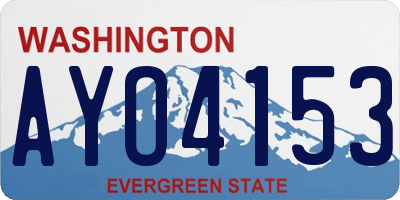 WA license plate AYO4153