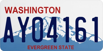 WA license plate AYO4161