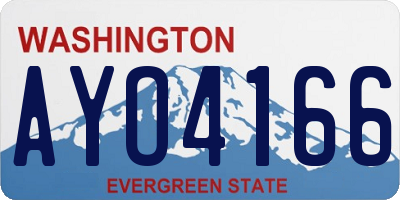 WA license plate AYO4166