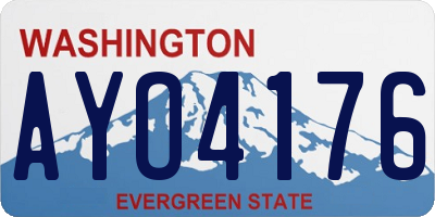 WA license plate AYO4176