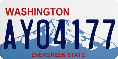 WA license plate AYO4177