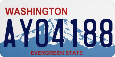 WA license plate AYO4188