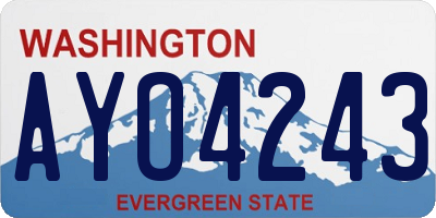 WA license plate AYO4243