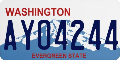 WA license plate AYO4244