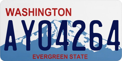 WA license plate AYO4264