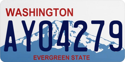 WA license plate AYO4279