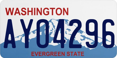 WA license plate AYO4296