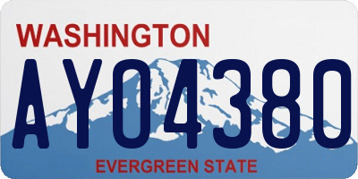 WA license plate AYO4380
