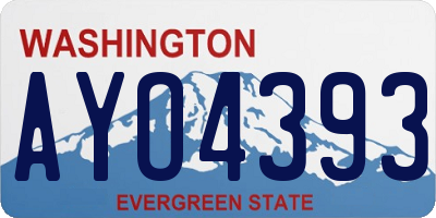 WA license plate AYO4393