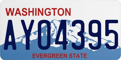 WA license plate AYO4395