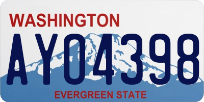 WA license plate AYO4398