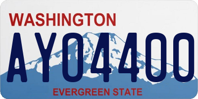 WA license plate AYO4400