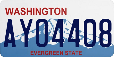 WA license plate AYO4408