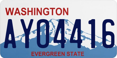 WA license plate AYO4416