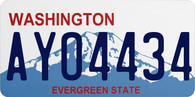 WA license plate AYO4434
