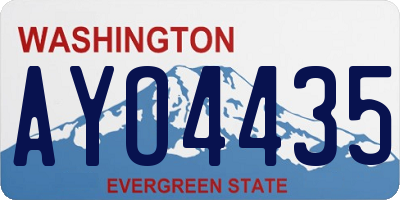 WA license plate AYO4435