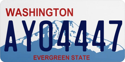 WA license plate AYO4447