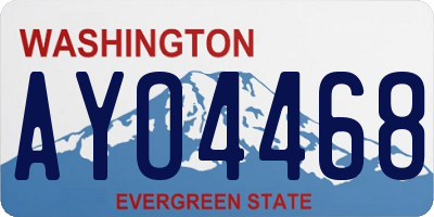 WA license plate AYO4468