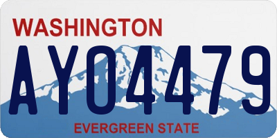 WA license plate AYO4479