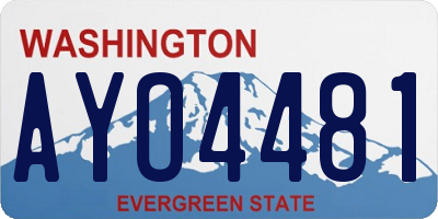 WA license plate AYO4481