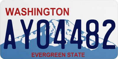 WA license plate AYO4482