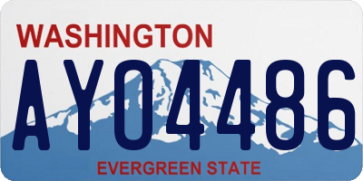 WA license plate AYO4486