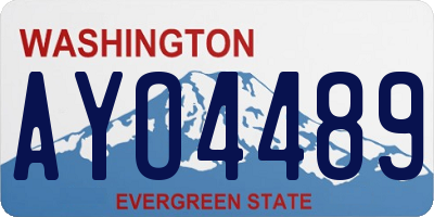 WA license plate AYO4489
