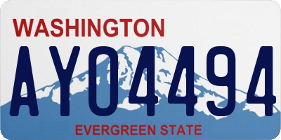WA license plate AYO4494
