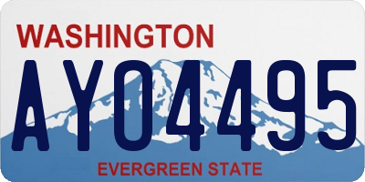 WA license plate AYO4495