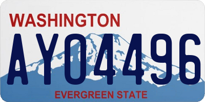 WA license plate AYO4496