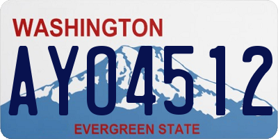 WA license plate AYO4512