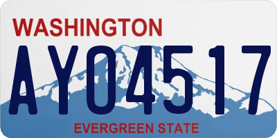 WA license plate AYO4517