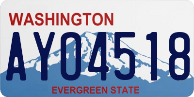WA license plate AYO4518