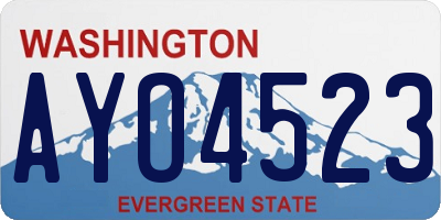WA license plate AYO4523