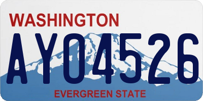 WA license plate AYO4526