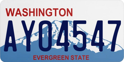 WA license plate AYO4547